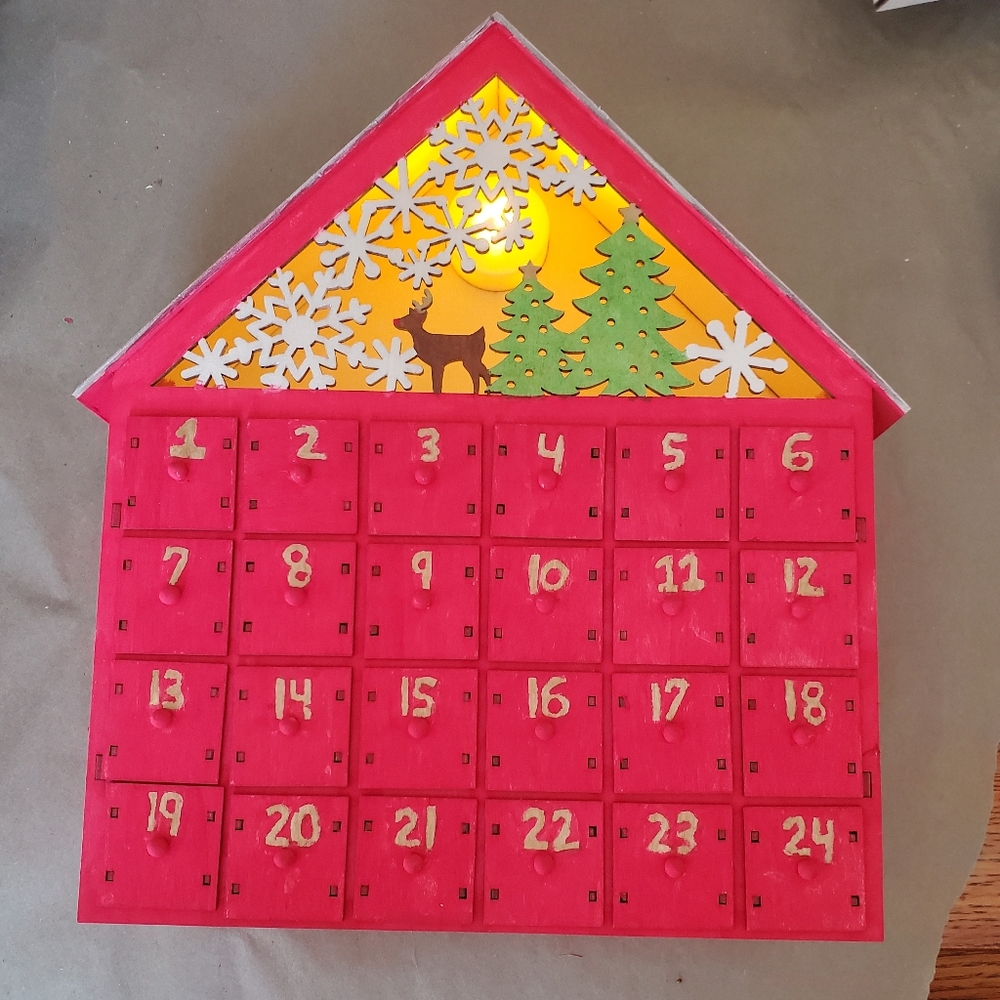 Handpainted Light-up Advent Calander